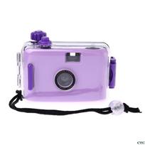 Povandeninis vandeniui atsparus fotoaparatas Mini mielas 35 mm juosta su korpusu violetinė