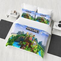 M-Minecraft 100% Poliesteris Anime Spausdinimo Patalynės Komplektas Antklodės Užvalkalas Karališko Dydžio Medvilninis Mielas Spausdintas Animacinis Antklodės Užvalkalas 180*220cm 3pcs