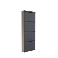 Batų spintelė Kalune Design 159ORN1113, antracito sp., 50 cm x 15 cm x 136 cm