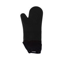 Sustorintas Anti-Scald 6 dalių karščiui atsparus silikoninis orkaitės pirštinių rinkinys black