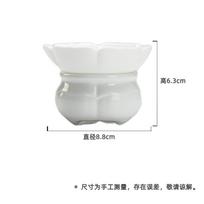 Ceramic tea leak Kung Fu tea set accessories White porcelain tea residue filter complete set of ornaments gray