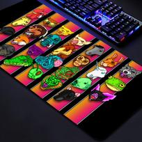 Hotline Miami Design Mouse Pad Gaming Mousepad Big Speed Computer Rubber Accessories Mousemat 300mmx800mm For Pc Gamer Mausepad 30cmx60cm(11.8x23.6inch) green