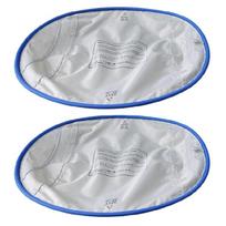 Indoor Litter Box Protectors Set for Pet Cats, 2 Pack Oval Floor Pad With Smoothly Guard Surfaces for SelfCleaning Box Area and Routine Care 1 white