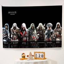 A-Assassin s Creedes Large Banner Planets Backdrop Birthday Party Decorations Tapestry Room Decor 47.2x31.5inch/120*80cm gray