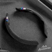Car Steering Wheel Cover Suede Breathable Anti Slip Protector For BMW M E46 E39 E70 F10 F20 F30 X5 X6 X1 M3 M5 M6 E71 F01 F02 F8 black