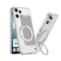 Nothing Phone 3a Lite Case With 360 Rotating Magnetic Stand Wireless Charging Compatible Shockproof Hard Shell Dual-Tone Design Nothing Phone 3a Lite white