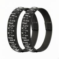 Kalnų krištolo Kulno Dirželis Dekoratyvus Batų Kojų Aksesuaras Reguliuojamas Plonas Sidabrinis Black black
