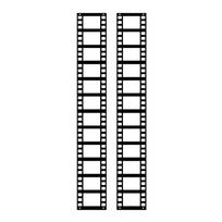 2Pcs Theater Themed Movie Night Film Strip Banner Vintage Movie Photo Frame Banner  Cinema Decor 2Pcs