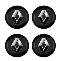 56mm Automobilio Stiliaus Ratlankio Centrinis Dangtelis Lipdukas Gaubtas Renault Clio Koleos Megane Espace QM6 Kadjar Captur Scenic Laguna black