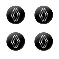 56mm Automobilio Stiliaus Ratlankio Centrinis Dangtelis Lipdukas Gaubtas Renault Clio Koleos Megane Espace QM6 Kadjar Captur Scenic Laguna balta