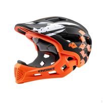 Kids Bike Helmet Gear Bicycle for Mountain Road Biking Roller Skating Orange black