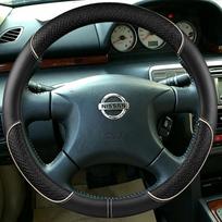 Auto Wheel Wrap for Nissan X-Trail T30 Nissan Almera 2001-2006 DIY Black Leather Car Steering Wheel Cover Car Accessories