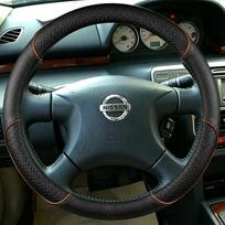 Auto Wheel Wrap for Nissan X-Trail T30 Nissan Almera 2001-2006 DIY Black Leather Car Steering Wheel Cover Car Accessories ruda