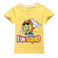 Nauji berniukiški vasaros drabužiai Vaikams Cosplay Linksmas būrys Žaidimų T-shirt Megztinis 100% Medvilnė Laisvalaikio Mada Vaikams Berniukams Mergaitėms Marškinėliai Viršutiniai drabužiai 130 yellow