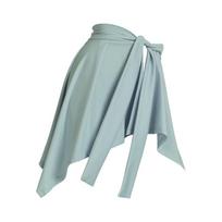 Yoga Sports Mini Skirt with Tie-Up Butt Flap and Hip Cover for Ballet and Dance One Size gray
