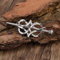 Vintage Viking Celtic Knot Hairpin Mythical Norse Hair Accessory Gift for Women black