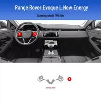 Compatible Interior Protective Film for 2021-2026 Land Rover Range Rover Evoque, including Screen, Gear Shift, and Center Console Stickers. black