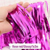 Colorful 3-Meter Rain Silk Curtain for Parties and Birthdays, Perfect for Door or Stage Background Decoration. purple