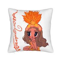 Karol G Manana Sera Bonito Pillowcase Double-Sided Printing Polyester Cushion Cover Gift Bichota Pillow Case Cover Home Square Peach skin 50*50(CM)-1Pcs orange
