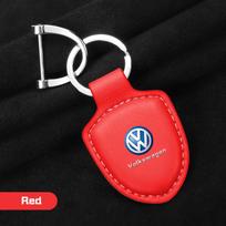 Odinė automobilio emblemos raktų pakabukas Volkswagen VW R Rline ID.3 ID4 Polo Passat B5 B7 Golf 8 Touran Caddy GTI Metalinis raktų pakabukas Jb9 red