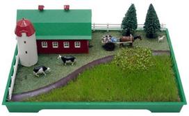 Micro Ace Miniatiūrinių sodų serija 05 Ūkis 1/100 Nr. žalia