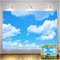 Mėlyno Dangaus Baltų Debesų Tematikos Fotografijos Fonas 7x5ft Skaidrus Dangus Vaikų Gimtadieniui 59×39inch/150*100cm blue