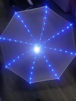Madingas LED skaidrus skėtis Kūrybiškas šviečiantis skėtis vietos fotografavimui Berniukų ir mergaičių vakarėlio rekvizitai Unikalus ir stilingas full-fiber&8K white