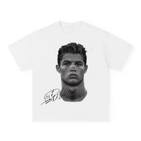 Unisex Marškinėliai Cristiano Ronaldo Amerikietiško stiliaus Gatvės Abi lytys Madingi Vintažiniai Spausdinti Trumpomis rankovėmis Marškinėliai L gray