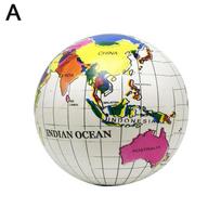 12/16Inch Inflate Globe Beach Ball Toy Map Education Geography Teaching Balloon Props For Kids Adults Creative Gifts beige