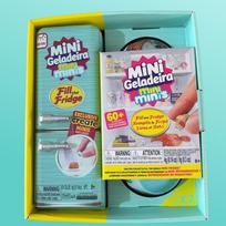 Mini Brands Mini Minis Užpildyk šaldytuvą Simuliacinis šaldytuvas Žaislas Slepiančioji dėžutė Rinkinys Staigmenos kamuoliukas Vaidmenų žaidimas Mikro miniatiūra