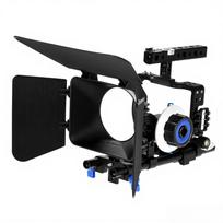 Professional Video Cage Rig Kit Film Making System w  15mm Rod Follow Focus FF Matte Box for Sony A6000 A6300 A6500 ILDC Mirrorless Camera Camcorder
