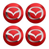 4 vnt. Automobilio rato centrinio dangtelio lipdukas Ženklelis Stiliaus aksesuarai Mazda 2 3 6 5 Atenza CX30 CX90 CX60 CX50 MX30 CX3 CX5 MX5 CX