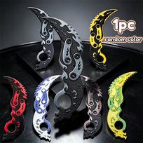 Gravity Folding Claw Knife, Karambit Fidget Toy, Stress Relief Plastic Edc Decompression Toy , Cosplay Prop gray