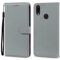 Redmi7 dėklas Redmi Note 7 dėklui Odinis piniginės tipo atverčiamas dėklas Xiaomi Redmi Note 7 viršeliui Note7 Pro apsauginis Fundas Coque Etui For Redmi 7 pilka