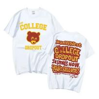 Best Famous Kanye West The College Dropout Print Cotton T-shirt Men Women Overd Tshirt Short Sleeve Tee 2024 Summer T Shirts#Color XXXXL juoda