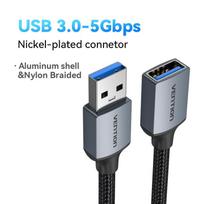 Vention USB 3.0 Extension Cable USB 3.0 2.0 Cable Extender Data Cord for PC Smart TV Xbox One SSD Fast Speed USB Cable Extension 5m gray