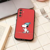 Animacinis S-Snoopy-šuo-y Mielas telefono dėklas Samsung Galaxy A73,A72,A71,A70,A53,A52,A51,Kitiems Minkštas juodas korpusas Samsung a40 red