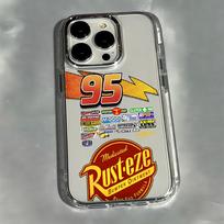 Automobiliai L-Žaibas M-Makvynas Telefono dėklas iPhone 17e 17 16e 16 15 14 13 12 11 mini Pro Max X XR XSMAX Air Plus Skaidrus iPhone 17 ProMax