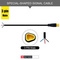 Extension Cord Shaped Accessories Cable Ebike Electric Bike 3 Pin Male gray