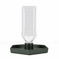 Reptile Water Dispenser Detachable Hex Anti Slip Tray Reptile Terrarium Automatic Water Feeder Dispenser Earthy Yellow white