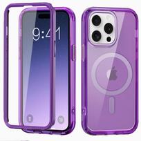 Magnetic Full Body Case for iPhone 17/16e/15/14/13/12/11 Pro Max/16 Plus/17 Air, Shockproof Cover with Built-in Screen Protector For iPhone 17 ProMax white