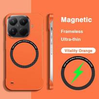 Case For Xiaomi 17T 15T Pro For Magsafe Magnetic Frameless Hard PC Shockproof Case for Mi 17TPro 15TPro Matte Slim Phone Cover Xiaomi 17T oranžinė