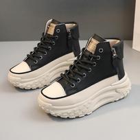 Women Sneakers Luxury Fashion High Top Boots Platform Casual Shoes Outdoor Running Shoes for Women Comfortable Tenis 37 juoda