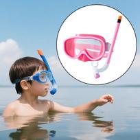 Kids Snorkel Set Swim Mask for Freediving Snorkeling Diving Pink