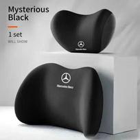 Car Lumbar Back Support Headrest Neck Pillow Car Seat Cushion For Mercedes Benz AMG A B C E S V Class A180 CLK CLA GLE C200 C300 gray
