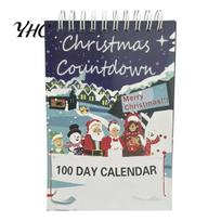 100 Day Christmas Planner 2027 Advent Countdown Calendar, Days Desktop Festive Desk Accessories Paper Flip Calendar for Home Office Decor A gray