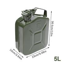 Kuro balionėlis 5/10/20L benzino kuro balionėlis metalinis dujų bakas kuro vamzdis avarinis atsarginis armijos žalia nešiojamas alyvos rezervuaras A1