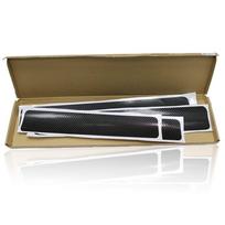 4 Pcs Car Door Pedal Threshold Carbon Fiber Look Protector Sticker Anti Scratch black