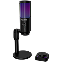 LORGAR SMP40, RGB Microphone with external mute button and metal stand, Black|LRG-SMP40-BK