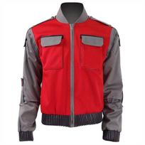 Aukštos kokybės „Atgal į ateitį“ Mardi striukės Cosplay kostiumas suaugusiems Jacket Only,XL red